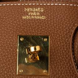 Hermes Gold Togo Leather Gold Finished Birkin 35 Bag