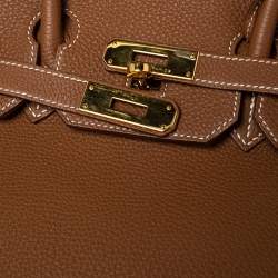 Hermes Gold Togo Leather Gold Finished Birkin 35 Bag
