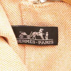 Pre Owned Hermes Brown/Beige Canvas Fabric Fourre Tout PM Tote Bag 