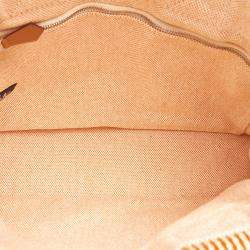 Pre Owned Hermes Brown/Beige Canvas Fabric Fourre Tout PM Tote Bag 