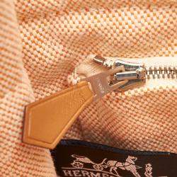 Pre Owned Hermes Brown/Beige Canvas Fabric Fourre Tout PM Tote Bag 