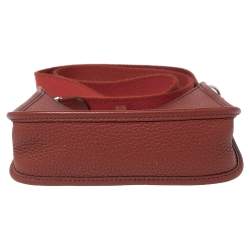 Pre Owned Hermes Brique Clemence Leather Evelyne 16 TPM Bag