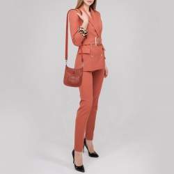 Pre Owned Hermes Brique Clemence Leather Evelyne 16 TPM Bag