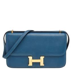 Pre Owned Hermes Thalassa Evercolor Leather Constance Elan Bag