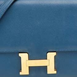 Pre Owned Hermes Thalassa Evercolor Leather Constance Elan Bag