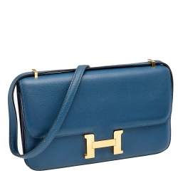 Pre Owned Hermes Thalassa Evercolor Leather Constance Elan Bag