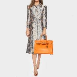 Hermès Orange Epsom Leather Gold Finished Birkin 35 Bag