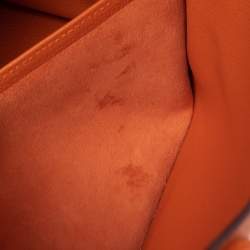 Hermès Orange Epsom Leather Gold Finished Birkin 35 Bag
