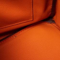 Hermès Orange Epsom Leather Gold Finished Birkin 35 Bag