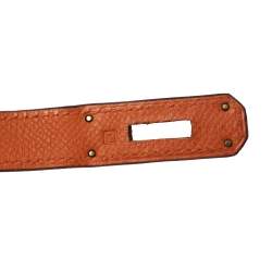 Hermès Orange Epsom Leather Gold Finished Birkin 35 Bag