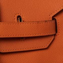 Hermès Orange Epsom Leather Gold Finished Birkin 35 Bag