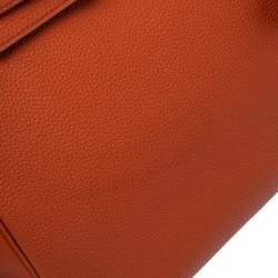 Hermes Terre Battue Togo Leather Palladium Plated Birkin 35 Bag