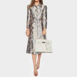 Hermes Blanc Togo Leather Palladium Plated Birkin 35 Bag