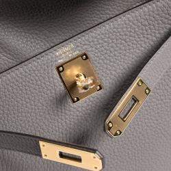 Hermes Etain Clemence Leather Kelly Ado II Backpack