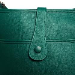 Pre Owned Hermes Vert Bengale Epsom Leather Evelyne III GM Bag