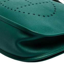 Pre Owned Hermes Vert Bengale Epsom Leather Evelyne III GM Bag