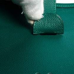 Pre Owned Hermes Vert Bengale Epsom Leather Evelyne III GM Bag