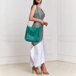 Pre Owned Hermes Vert Bengale Epsom Leather Evelyne III GM Bag