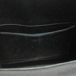 Pre Owned Hermes Black/Natural Ardennes and Chamonix Gold Plated Kelly Sport Bag