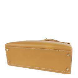Hermes Brown Leather Chamonix Gold Hardware Kelly 32 Bag 