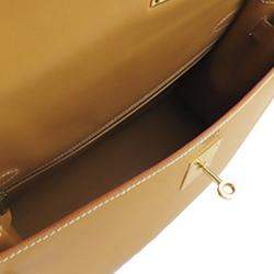Hermes Brown Leather Chamonix Gold Hardware Kelly 32 Bag 