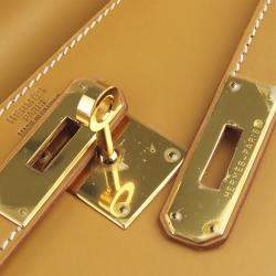 Hermes Brown Leather Chamonix Gold Hardware Kelly 32 Bag 