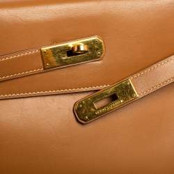 Pre Owned Hermes Natural Sable Vache Leather Gold Plated Kelly Retourne 32 Bag