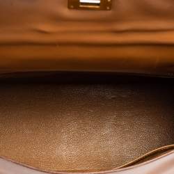 Pre Owned Hermes Natural Sable Vache Leather Gold Plated Kelly Retourne 32 Bag
