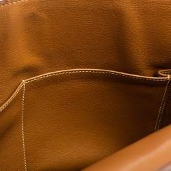 Pre Owned Hermes Natural Sable Vache Leather Gold Plated Kelly Retourne 32 Bag