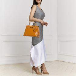 Pre Owned Hermes Natural Sable Vache Leather Gold Plated Kelly Retourne 32 Bag