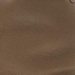 Pre Owned Hermes Etoupe Clemence Leather Picotin Lock PM Bag