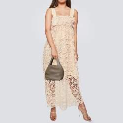 Pre Owned Hermes Etoupe Clemence Leather Picotin Lock PM Bag