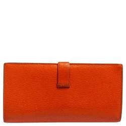 Hermés Feu Mysore Leather Bearn Gusset Wallet