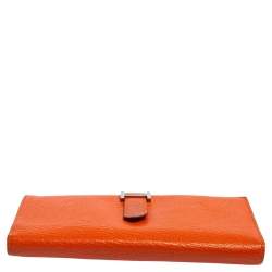 Hermés Feu Mysore Leather Bearn Gusset Wallet