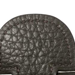 Pre Owned Hermes Vert Olive Togo Leather Palladium Plated Evelyne III GM Bag