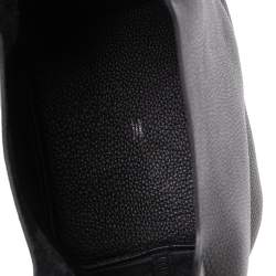 Pre Owned Hermes Black Taurillon Clemence Leather Picotin Lock Tressage MM Bag