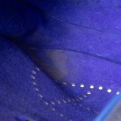 Pre Owned Hermes Blue Electric Togo Leather Evelyne III PM Bag