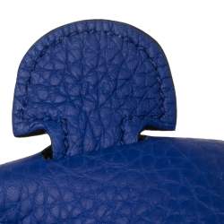 Pre Owned Hermes Blue Electric Togo Leather Evelyne III PM Bag