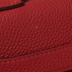 Pre Owned Hermes Rouge Piment Togo Leather Gold Plated Kelly Retourne 28 Bag