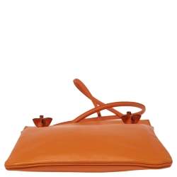 Pre Owned Hermes Orange Milo and Swift Leather Aline Mini Bag