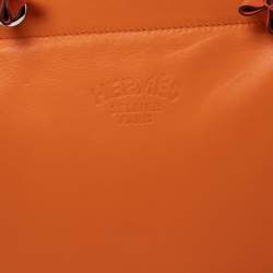 Pre Owned Hermes Orange Milo and Swift Leather Aline Mini Bag