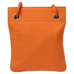 Pre Owned Hermes Orange Milo and Swift Leather Aline Mini Bag