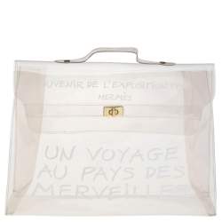 Hermes Clear Vinyl Vintage Souvenir Kelly Bag