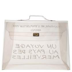 Hermes Clear Vinyl Vintage Souvenir Kelly Bag
