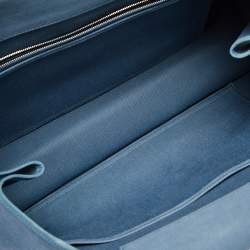 Pre Owned Hermes Bleu Tempete/Natural Canvas Cabag PM Tote Bag