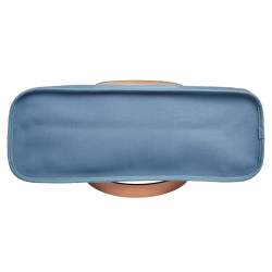 Pre Owned Hermes Bleu Tempete/Natural Canvas Cabag PM Tote Bag