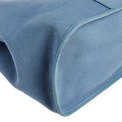 Pre Owned Hermes Bleu Tempete/Natural Canvas Cabag PM Tote Bag