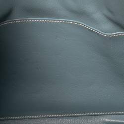 Hermes Bleu Jean Fjord Leather Birkin 35 Bag