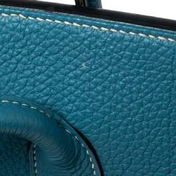 Hermes Bleu Jean Fjord Leather Birkin 35 Bag
