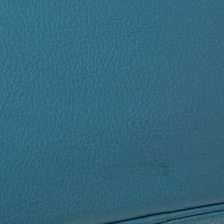 Pre Owned Hermes Bleu Jean Togo Leather Palladium Plated JPG Birkin 42